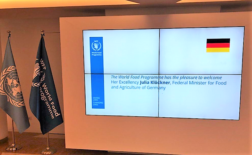 WFP prepares for the visit of Her Excellency Julia Klockner, Federal Minister for Food and Agriculture of Germany. Photo Credit: Twitter/@bmel