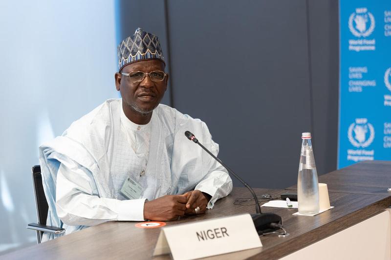 Intervention by H.E. Laouan Magagi, Minister of Humanitarian Action and Disaster Management of Niger.; The UN World Food Programme hosted an online press briefing on the need for a coordinated and strong international response to the looming global food crisis. Photo: WFP/Massimo Tartaglia