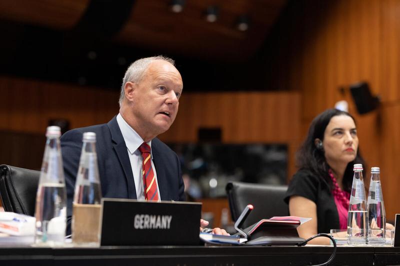 Intervention by H.E. Dr. Ulrich Seidenberger, Ambassador of Germany. Photo: WFP/Massimo Tartaglia