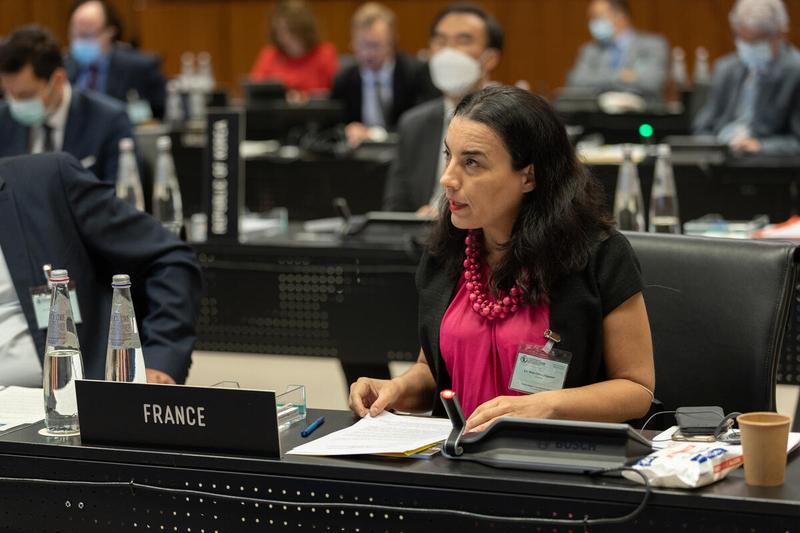 Intervention by H.E. Céline Jurgensen, Ambassador and Permanent Representative of France. Photo: WFP/Massimo Tartaglia