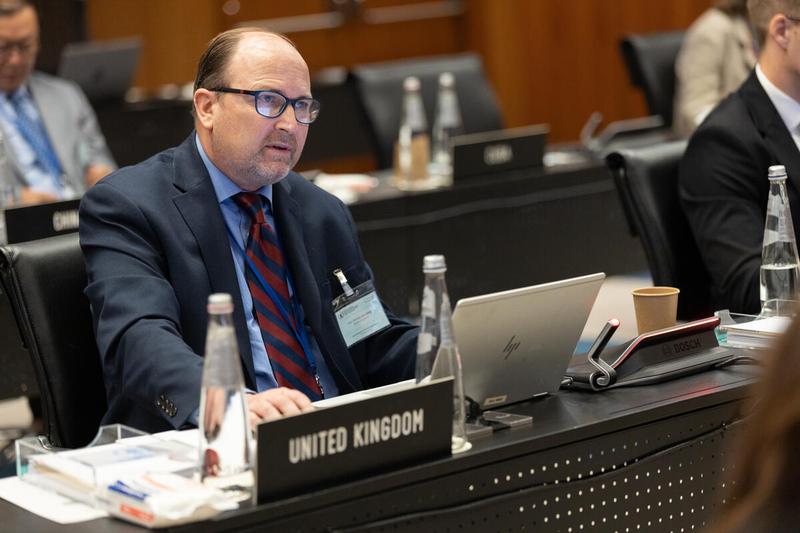 Intervention by H.E. Mr. Thomas Kelly, Ambassador and Permanent Representative of the United Kingdom. Photo: WFP/Massimo Tartaglia