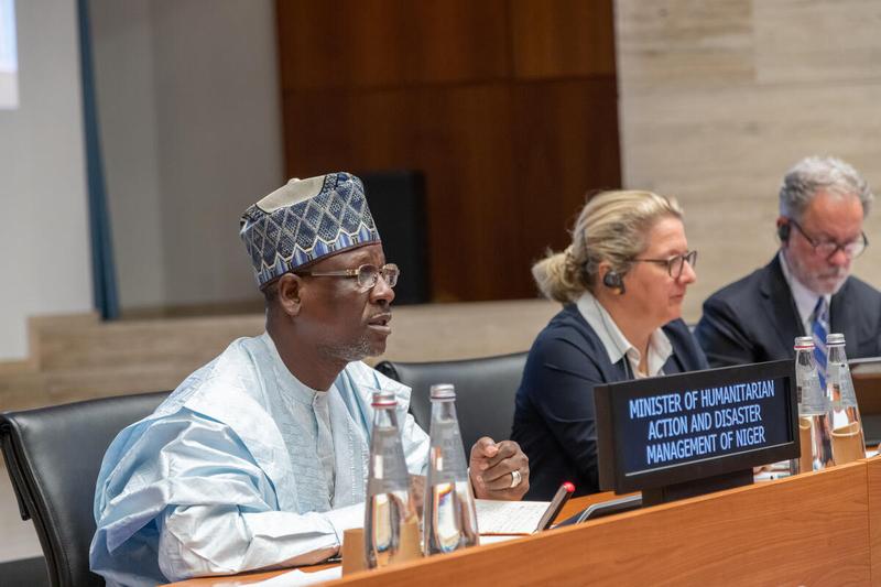 Intervention by H.E. Mr. Laouan Magagi, Minister of Humanitarian Action and Disaster Management of Niger. Photo: WFP/Massimo Tartaglia