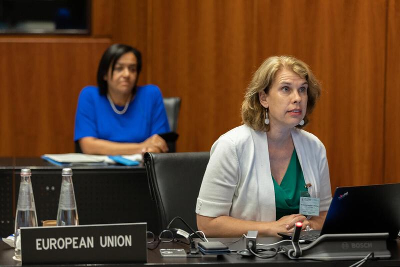 Intervention by H.E. Ms. Alexandra Valkenburg, Ambassador and Permanent Representative of the European Union. Photo: WFP/Massimo Tartaglia