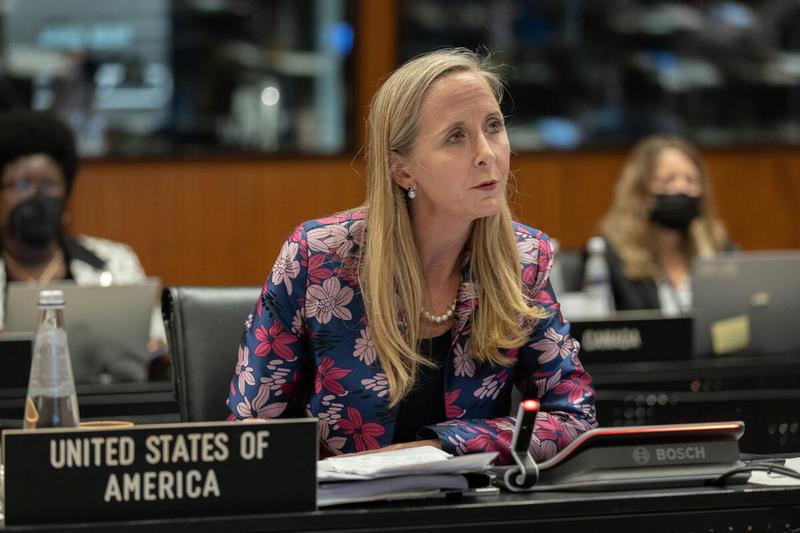 Intervention by H.E. Ms. Jennifer A. Harhigh, Deputy Chief of Mission United States of America. Photo: WFP/Massimo Tartaglia