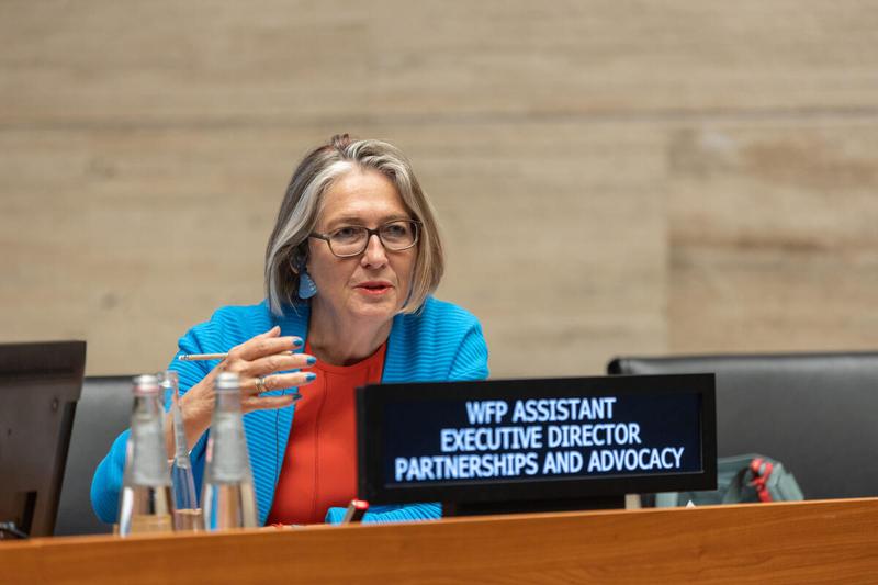 Intervention by Ms. Ute Klamert, United Nations World Food Programme Assistant Executive Director. Photo: WFP/Massimo Tartaglia