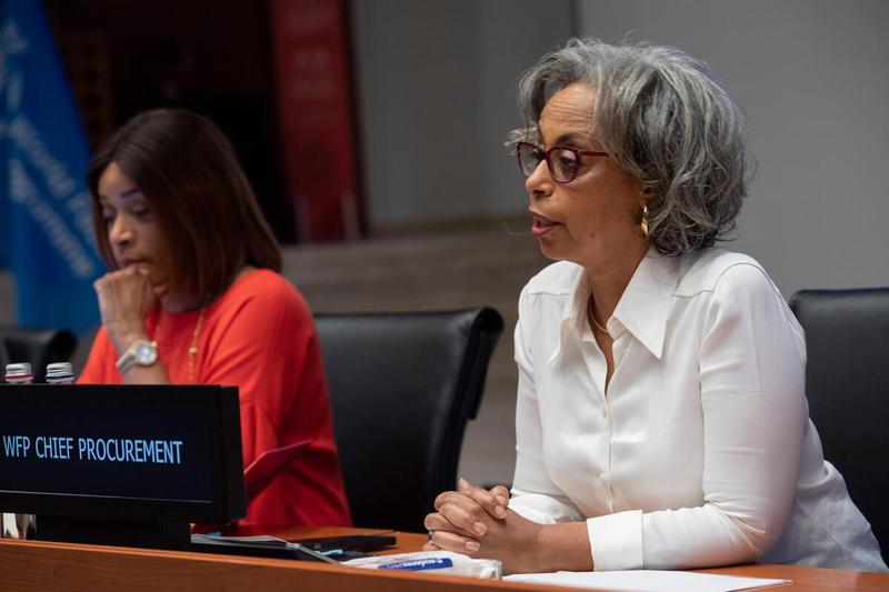 Update on Food Procurement  Presentation by Ms. Konjit Kidane, Chief Procurement  Photo: Rein Skullerud