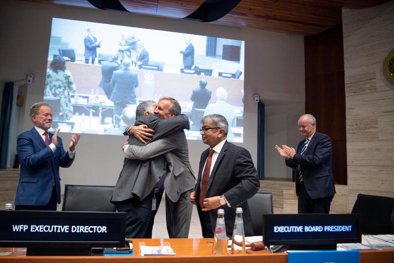SPECIAL SESSION  The Executive Board pays tribute to Mr. Amir Mahmoud Abdulla outgoing Deputy Executive Director after 31 years of honoured career with WFP  Mr. Amir Mahmoud Abdulla, Deputy Executive Director gives his farewell speech to the Executive Board.  Photo: Rein Skullerud